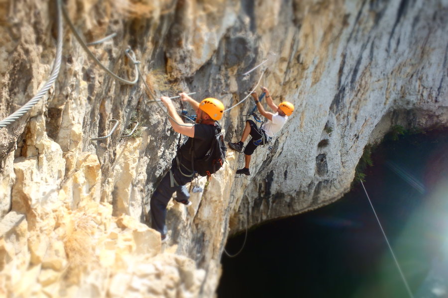 Via-ferrata Du Vidourle Près De Montpellier Et Nîmes Entre Le Gard Et L'Hérault, Avec Entre2nature