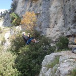 Tyrolienne Et Enterrement De Vie De Garçon En Via-ferrata à Montpellier