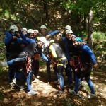 Activités De Pleine Nature En Canyoning Pour Un Enterrement De Vie De Garçon à Sensations Dans Les Cévennes Dans Le Gard En Languedoc-Roussillon.