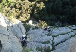 Escalade En Grande Voie Au Thaurac Dans L'Hérault Et Le Gard à Montpellier, Près De Ganges En Languedoc-Roussillon.