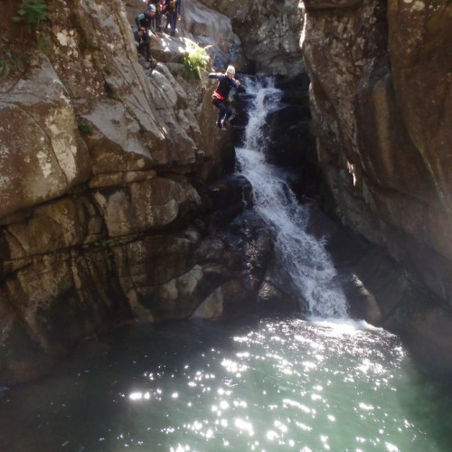 Canyoning Au Tapoul Près De L'Aigoual, Dans Les Cévennes, Près Du De L'Hérault En Languedoc-Roussillon.