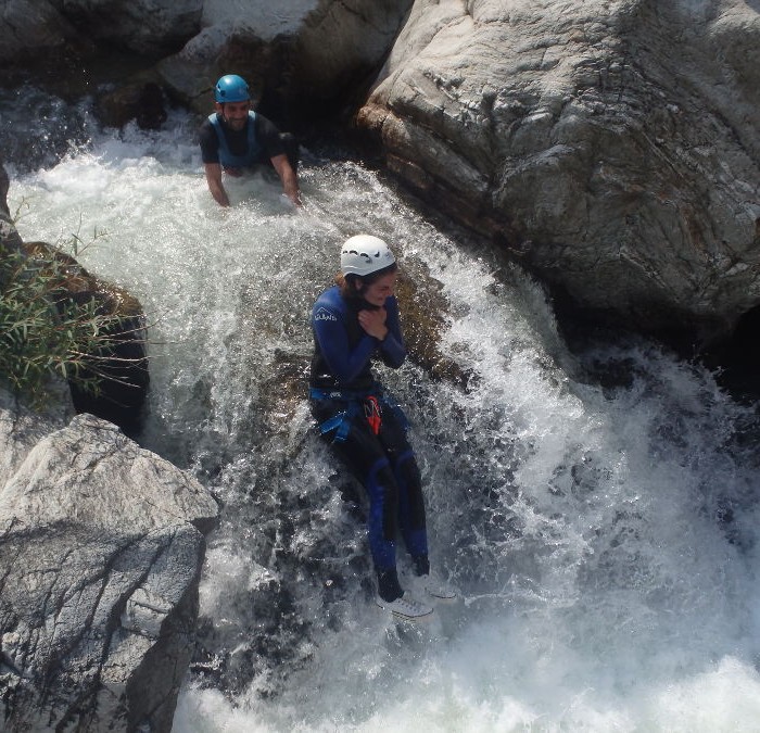 Toboggan En Canyoning Pour La Randonnée Aquatique Du Soucy, Près De St-Jean Du Gard