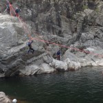 Enterrement De Vie De Garçon Dans Le Canyon Du Soucy En Cévennes Dans Le Gard, Avec Les Guides Professionnels De Montpellier En Languedoc-Roussillon.