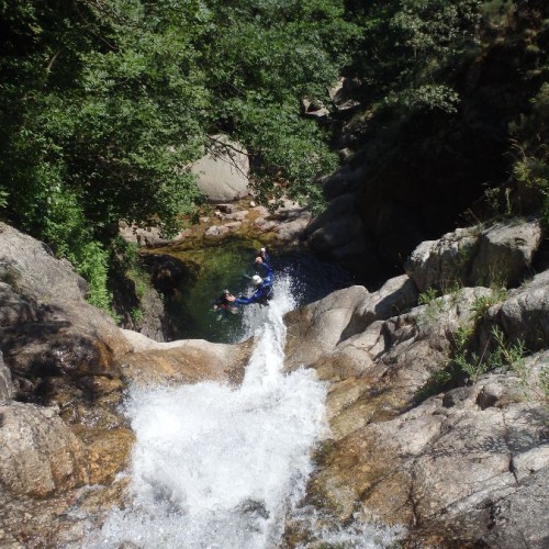 Toboggan En Canyon Près Du Vigan Dans Les Cévennes