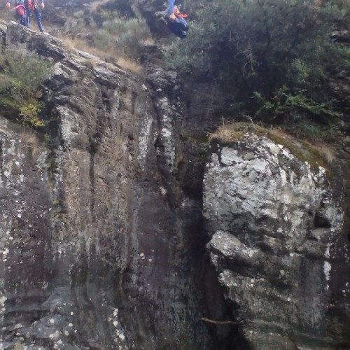 Canyon Du Caroux, Avec Le Saut Final Dans Le Ruisseau D'Albès.