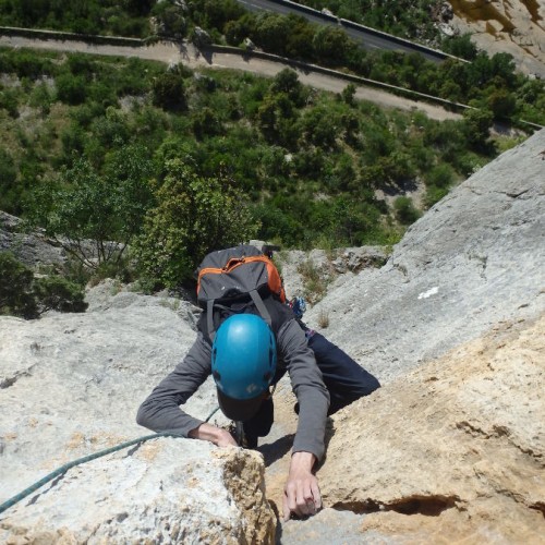 Escalade En Grande Voie Avec Entre2nature Basé à Montpellier Dans L'Hérault