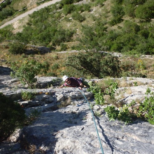 Escalade En Grande Voie Dans L'Hérault Avec Les Moniteurs De Montpellier