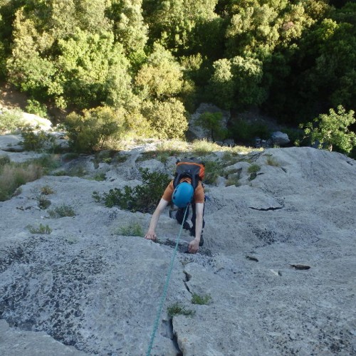 Escalade En Grande Voie Dans Le Département De L'Hérault Au Thaurac