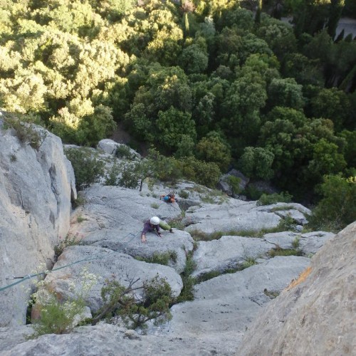 Escalade En Grande Voie Dans Le Languedoc-Roussillon Dans L'Hérault