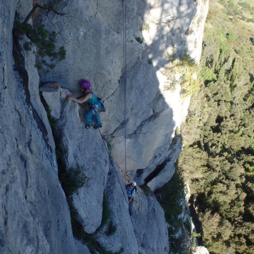 Grande Voie Et Escalade Au Thaurac Près De >Montpellier Dans L'Hérault