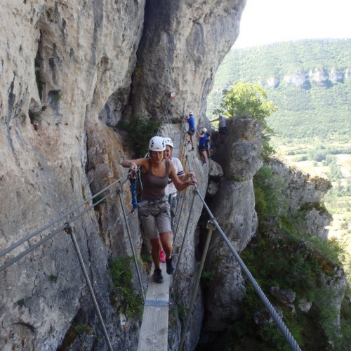 Via-ferrata Du Liaucous Dans L'Aveyron Entre Millau Et Les Gorges Du Tarn