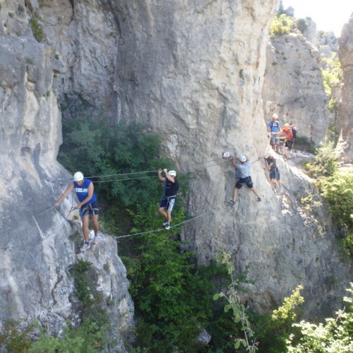 Via-ferrata Près De Millau En Aveyron Au Liaucous, Avec Les Moniteurs De Montpellier