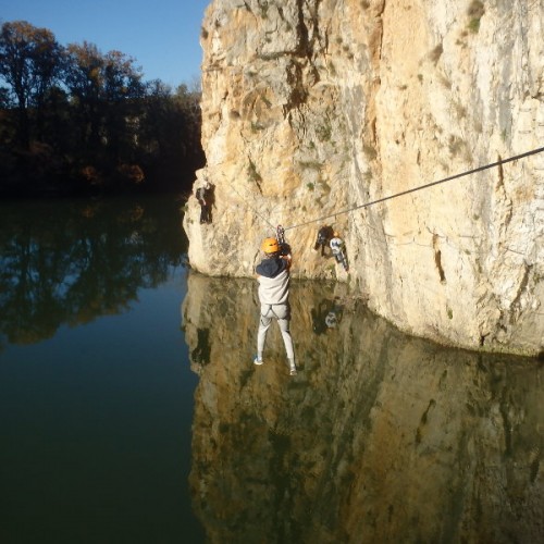 Via-ferrata Du Vidourle Dans Le Gard à Saint-Sériès Et Près De Lunel