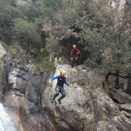 Sauts Au Canyon Du Rec Grand Autour De Béziers Dans L'Hérault