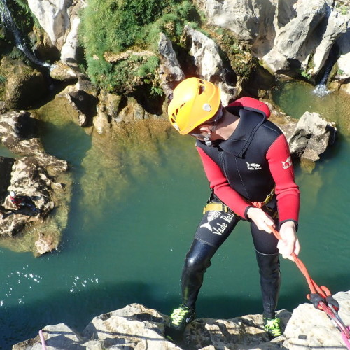 Canyoning Dans Les Gorges De L'Hérault, Près De Montpellier Et Saint-Guilhem Le Désert