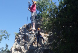 Via-ferrata Du Vidourle Et Son Pont De Singe, Près De Nîmes Dans Le Gard