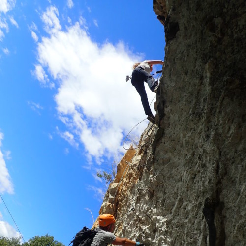 Via-ferrata Du Vidourle Près De Nîmes Et Son Passage Difficile