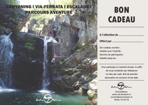 Bon cadeau en canyoning, près de Montpellier dans l'Hérault et le Gard en Occitanie