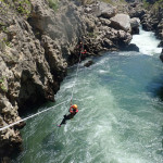 Canyoning Près De Montpellier Dans Les Gorges De L'Hérault Avec De Nombreuses Tyroliennes Et Sauts.