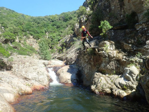 Canyoning entre Béziers et Montpellier au Rec Grand dans l'Hérault au massif du Caroux