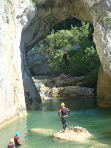 Canyon du Ravin des Arcs près de Montpellier dans l'Hérault en Occitanie.